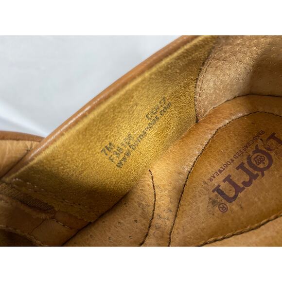 Born Toby Duo Women's Slip On Shoes Brown Leather 2" Heel Size 7 - Picture 6 of 9